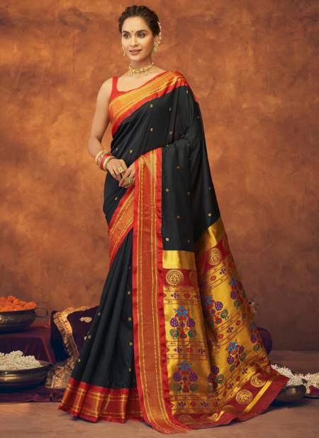 Black Colour Aruchi Paithni Festive Wear Designer Fancy Saree Collection 42003